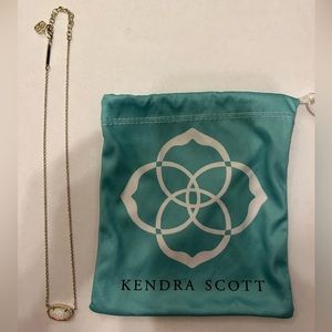 Kendra Scott Elisa Gold Necklace in White Kyocera Opal